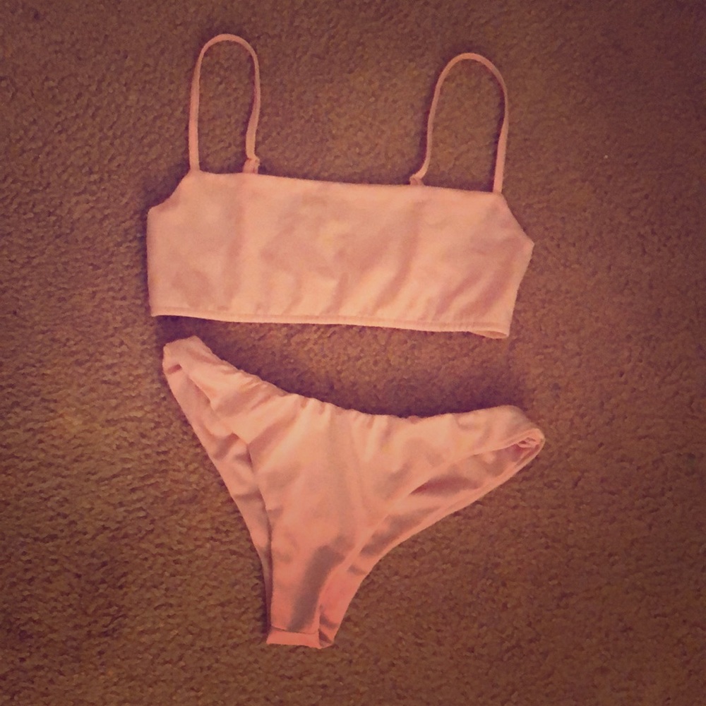 A pink bathing suit